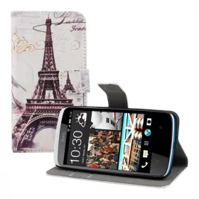   Капак за HTC Desire 500, Екологична кожа, Многоцветен, 19038.01