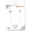 USB 2.0 кабел за зареждане с 30 пина за Samsung Galaxy Tab 1/2 10.1/Tab 2 7.0/Note 10.1, Kwmobile, бял, пластмаса, 19438.02