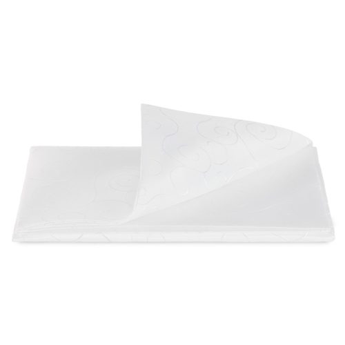 Кръгла покривка с орнамент Jemidi, 135 см, бяла, полиестер, 55264.02.21