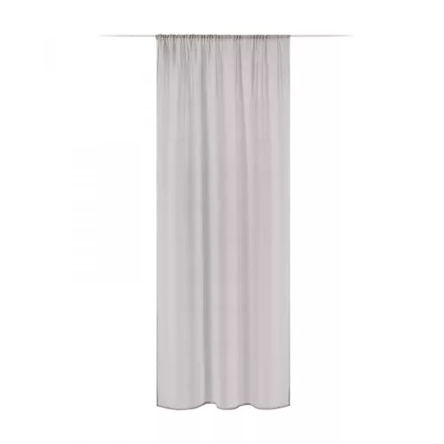 Завеса CottonLook с волан Jemidi, 140 x 245 cm, сива, полиестер, 55268.15