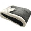 Обръщаемо вълнено одеяло Sherpa Jemidi, 150 x 200 cm, сиво / бяло, полиестер, 55406.07