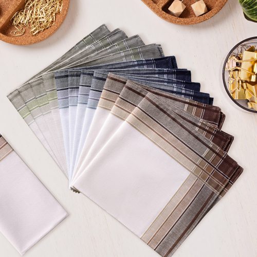 Комплект от 12 лигавници за корем Jemidi, 40 x 40 cm, многоцветни, памук, 55059.01