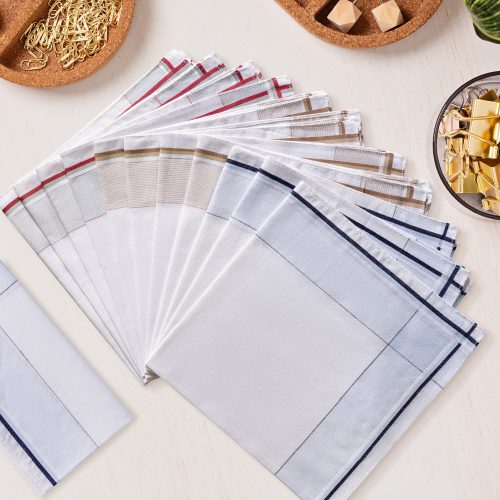 Комплект от 12 лигавници за корем Jemidi, 40 x 40 cm, многоцветни, памук, 55059.04