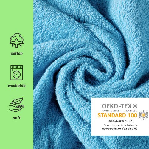 Покривало за стол Jemidi, 60 x 130 cm, тюркоаз, органичен памук, 54895.37