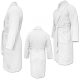 Homelevel Унисекс халат за баня, 3XL, бял, органичен памук, 54845.02.33