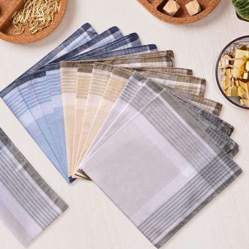 Комплект от 12 лигавници за корем Jemidi, 40 x 40 cm, многоцветни, памук, 55059.08