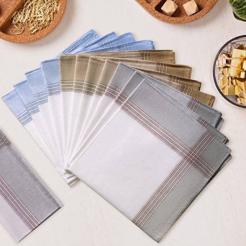 Комплект от 12 лигавници за корем Jemidi, 40 x 40 cm, многоцветни, памук, 55059.09