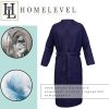 Унисекс халат за баня с вафлен пике, 2XL, син, органичен памук, 54916.04.5