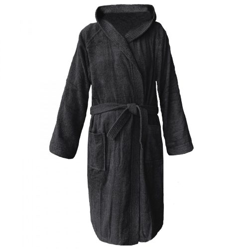 Халат за баня от плат Homelevel, 5XL, черен, органичен памук, 54856.73.35