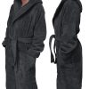 Халат за баня от плат Homelevel, 5XL, черен, органичен памук, 54856.73.35