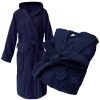 Халат за баня от плат Homelevel, 4XL, син, органичен памук, 54856.17.34