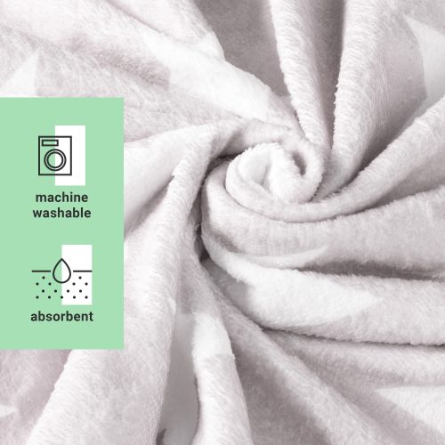 Детско пончо за баня Homelevel, 8-11 години, сиво, памук, 54888.22.03