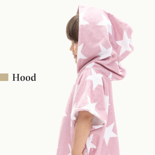 Детско пончо за баня Homelevel, 1-3 години, розово, органичен памук, 54931.10.01