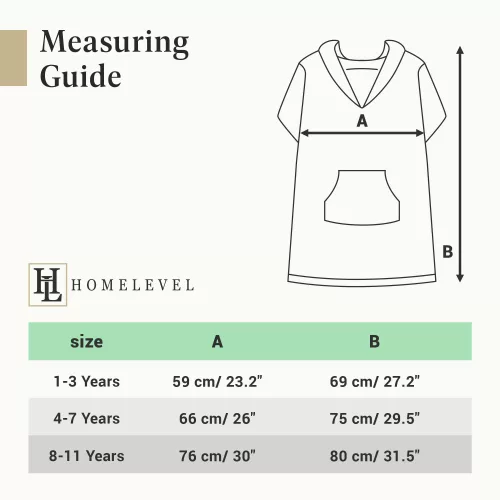 Детско пончо за баня Homelevel, 8-11 години, розово, памук, 54888.10.03
