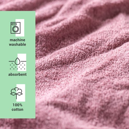 Комплект от 2 тюрбана за коса Homelevel, универсални, розово/сиво, органичен памук, 54863.22.02