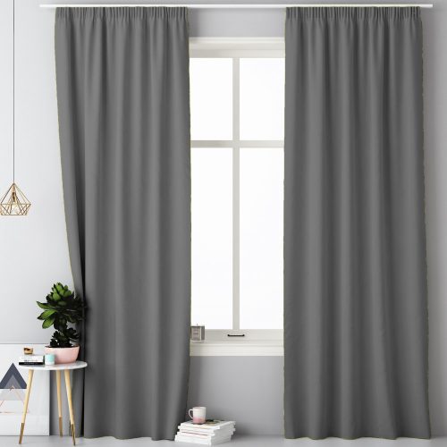 Завеса Lola с волан Jemidi, 140 x 250 cm, сива, полиестер, 55308.73