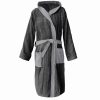 Халат за баня от плат Homelevel, 2XL, сив, органичен памук, 54856.22.5