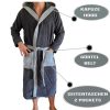 Халат за баня от плат Homelevel, 2XL, сив, органичен памук, 54856.22.5
