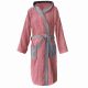 Халат за баня от плат Homelevel, 5XL, Розов / Сив, Органичен памук, 54856.33.35