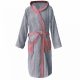 Халат за баня от плат Homelevel, 3XL, сив / розов, органичен памук, 54856.10.33