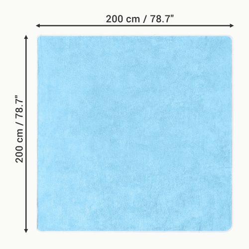 Плажна кърпа Homelevel, 200 x 200 cm, тюркоаз, органичен памук, 54899.71