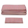 Комплект Jemidi покривка за маса и 2 покривала за пейки, 70 x 240 cm, червен, полиестер/памук, 55321.09.02