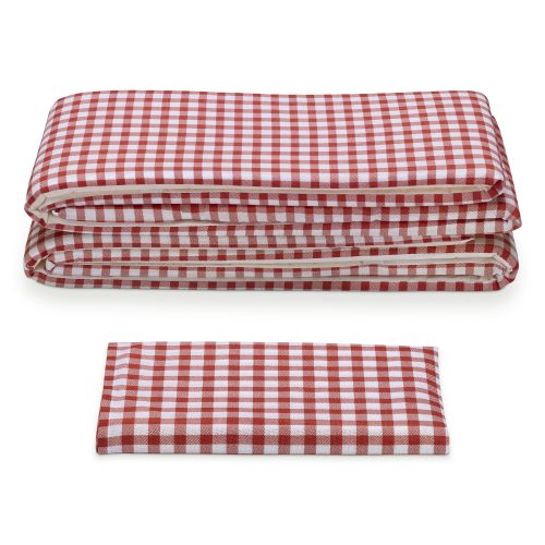 Комплект Jemidi покривка за маса и 2 покривала за пейки, 70 x 240 cm, червен, полиестер/памук, 55321.09.02