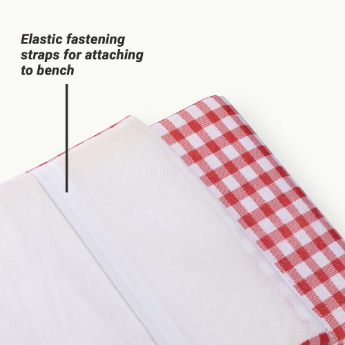 Комплект Jemidi покривка за маса и 2 покривала за пейки, 70 x 240 cm, червен, полиестер/памук, 55321.09.02