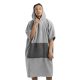 Унисекс Homelevel пончо за баня, L-XL, сиво, органичен памук, 54881.22.20