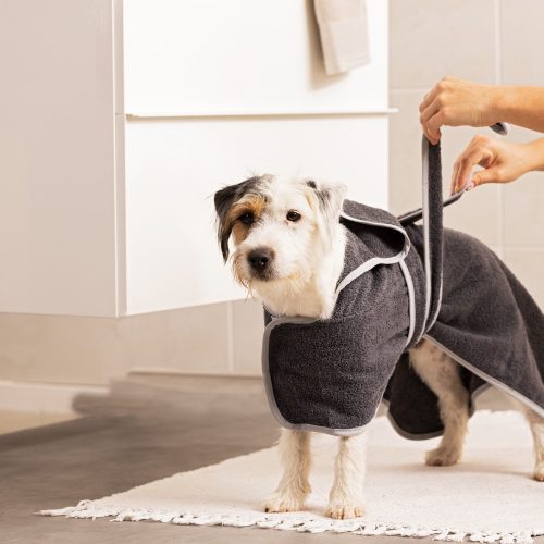 Халат за кучета Homelevel, S, син, памук, 54844.73.1