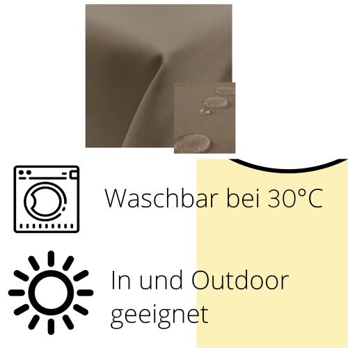 Кръгла покривка Jemidi за миене на открито, 140 cm, Crem, Полиестер, 55286.15.05