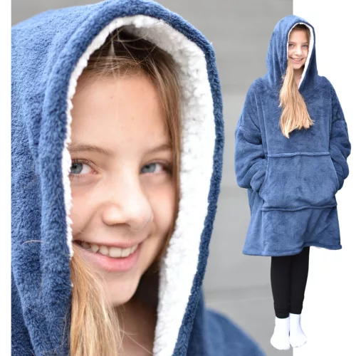 Детски суитшърт Sherpa Jemidi, XL, син, полиестер, 55412.04