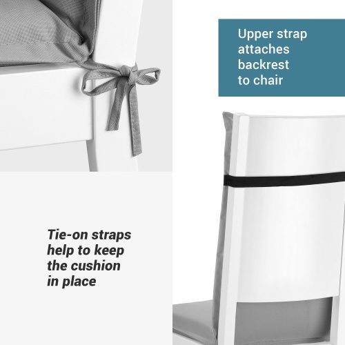 Възглавница за стол с висока облегалка Jemidi, 120 x 50 cm, сива, полиестер, 55522.25