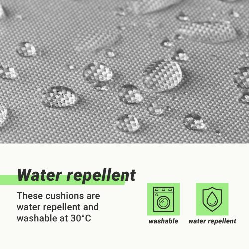 Възглавница за стол с висока облегалка Jemidi, 120 x 50 cm, сива, полиестер, 55522.25