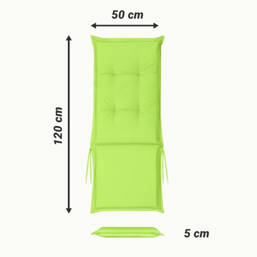 Възглавница за стол с висока облегалка Jemidi, 120 x 50 cm, зелена, полиестер, 55522.07