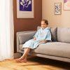Детско пончо за баня Homelevel, 10-13 години, Синьо, Органичен памук, 54976.43