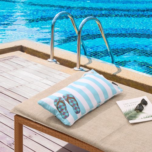 Водоустойчива възглавница за къмпинг на Homelevel, 55 x 30 cm, Многоцветна, Полиестер, 54939.01