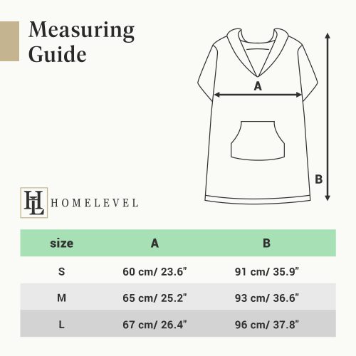 Homelevel Плажно пончо за жени, S, синьо, органичен памук, 54985.1