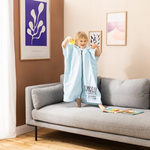 Детско пончо за баня Homelevel, 1-3 години, зелено, органичен памук, 54935.71.01