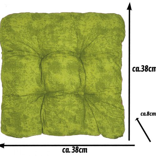Комплект от 6 възглавници за столове Jemidi, 38 x 38 cm, зелен, полиестер / памук, 55316.07.07