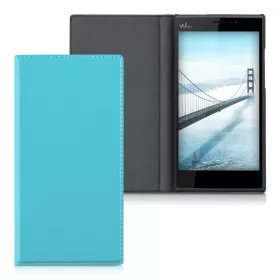   Калъф за Wiko Ridge Fab, Екологична кожа, Син, 32189.23