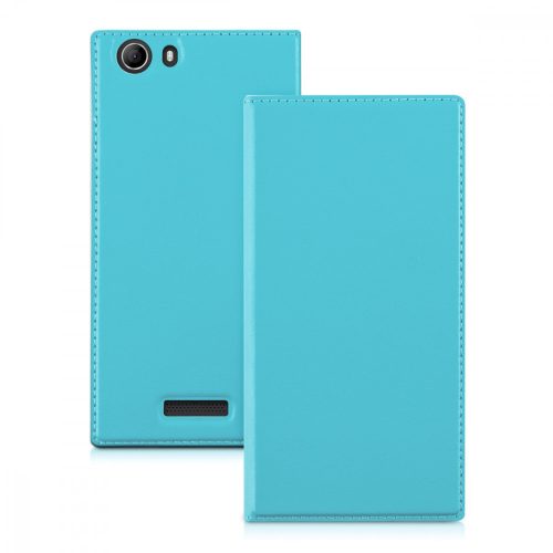 Калъф за Wiko Ridge Fab, Екологична кожа, Син, 32189.23