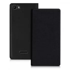   Капак за Wiko Fever, Екологична кожа, Черен, 35967.01