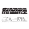 Капак за клавиатура за Apple MacBook Air 13''/MacBook Pro Retina 13''-15'' (до средата на 2016 г.), Kwmobile, черен, силиций, 36293.01