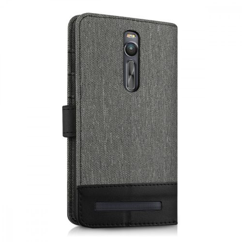 Калъф за Asus Zenfone 2, текстилен, сив, 37520.22
