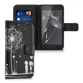   Капак за Motorola Moto G 3rd gen, Еко кожа, Черен, 34861.04