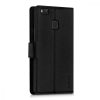 Капак за Huawei P9 Lite, Еко кожа, Черен, 38039.01