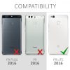 Капак за Huawei P9 Lite, Еко кожа, Черен, 38039.01