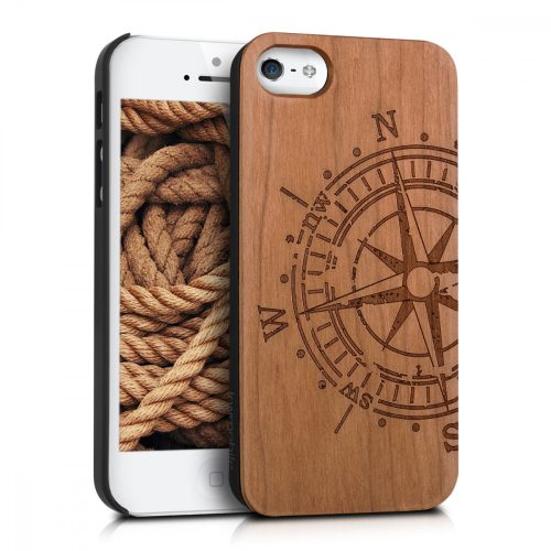 Калъф за Apple iPhone 5 / iPhone 5s / iPhone SE, дърво, кафяв, 38451.24