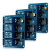 Комплект от 3 релейни модула с 4 канала 5V за Arduino Raspberry Pi, Kwmobile, многоцветни, електронни компоненти, 38814